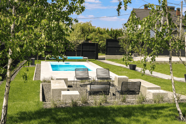 Small pool with landscape