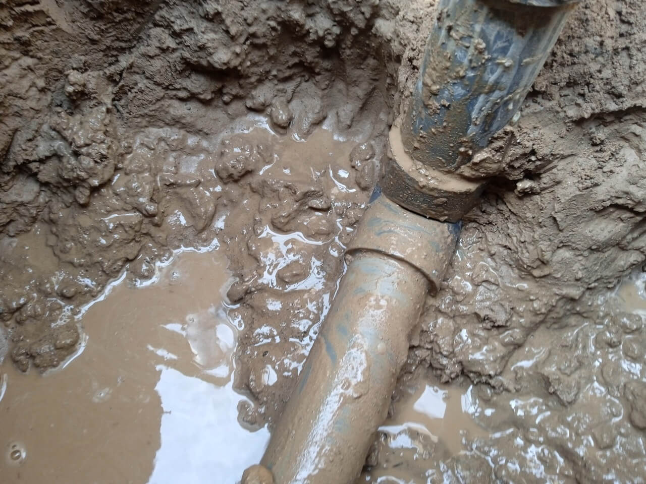 Swimming pool pipe line damages